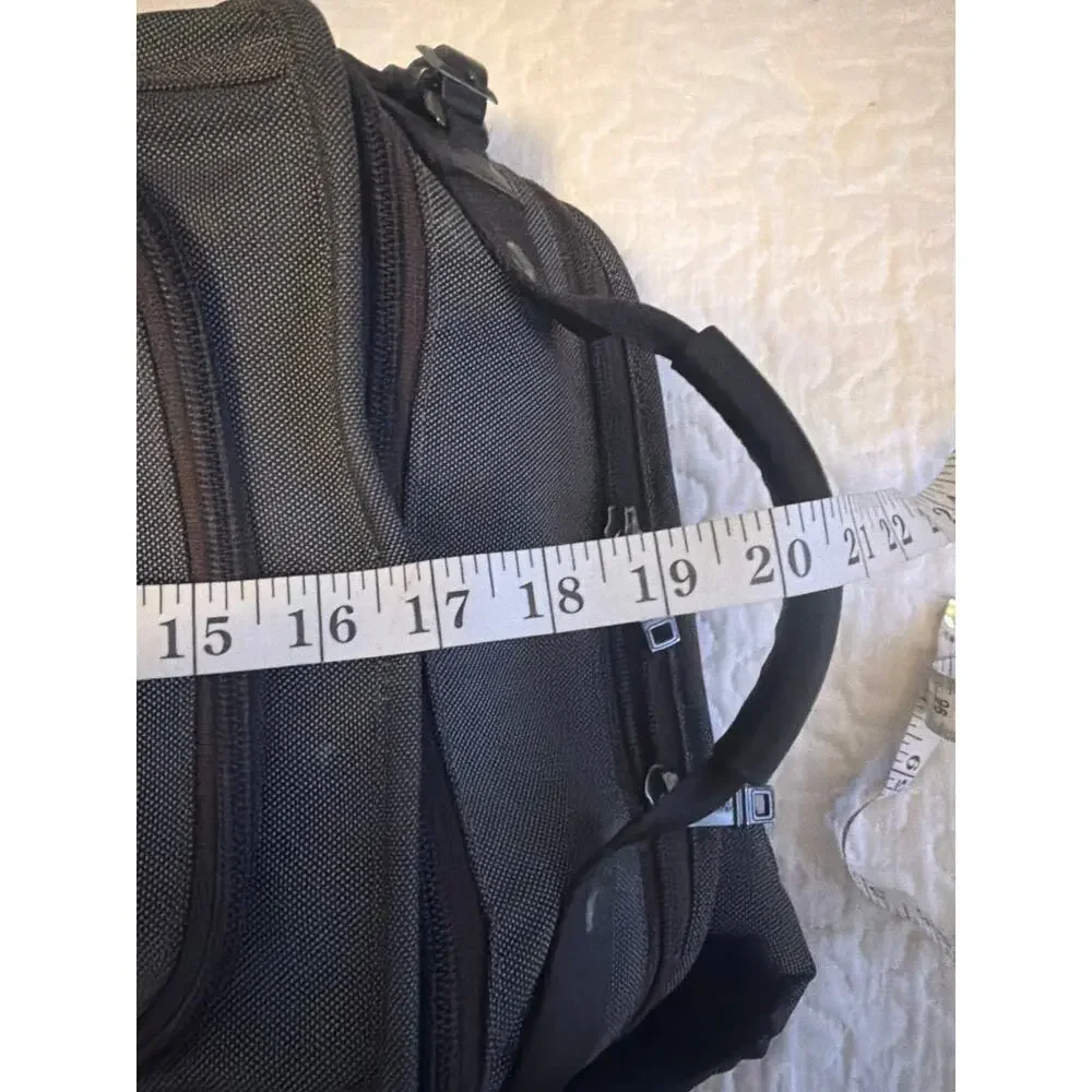 TUMI Alpha 3 Brief Pack Charcoal Grey Ballistic Nylon Laptop Backpack Bag 17